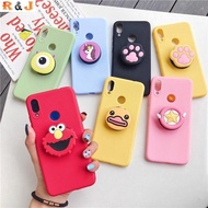 3D Cartoon Cute Case For OPPO A3S A5S A5 A7 A12 A12E A92 A52 A9 2020 A37 A83 F9 F11 Pro Soft Silicone TPU With Animal Holder Ring Cover R&amp;J