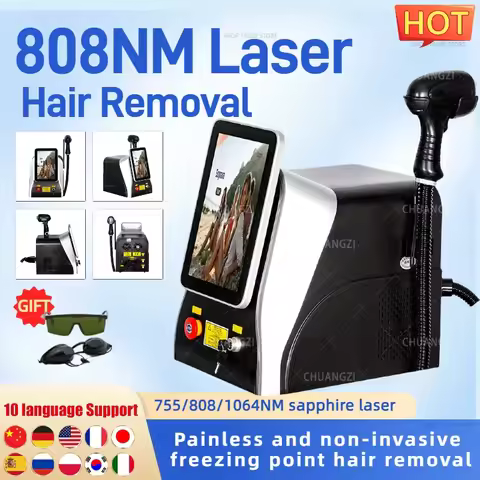 808 Diode Laser Skin Rejuvenation Depilation Portable Triple Wavelength Diode Laser Hair Removal 808