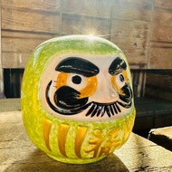 陶瓷 祈願招福不倒翁存錢筒 (淺綠)特殊釉款 永保安康