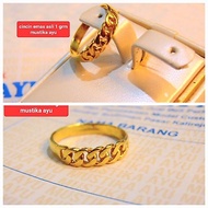 1g Light Gold Ring/ Light Gold Chain Ring Light GoldWanita