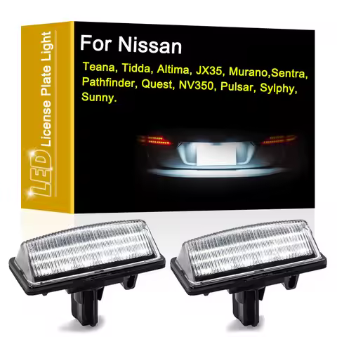 12V LED Number Plate Lamp For Nissan NV350 Urvan (E26) Pulsar (N16) Sylphy (G11L) Sunny (G10) White 