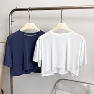 Sports Crop Top Running Workout Tee Loose Fit Breathable Yoga Short Sleeve Slim Fit Athletic Shirt f
