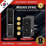 [Free Shipping] Fingerprint door lock Midas Push-Pull Digital Lock and Gate Grill Lock Synchronize Bundle