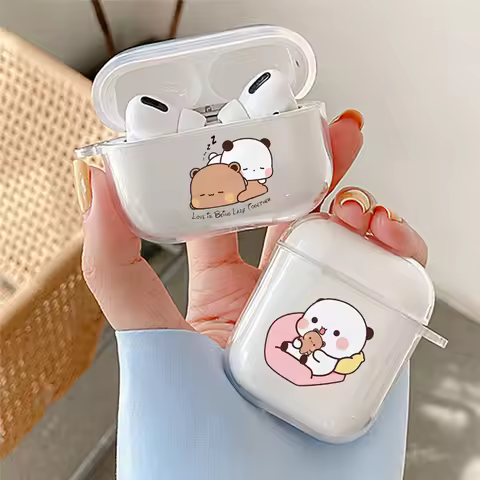 Cute Cartoon Bubu Dudu Couple Earphone Case For Apple AirPods Pro3 2 1 Pro2 Soft Clear Headphone Cov