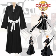 [CDWDC]Anime Bleach Bleach Kurosaki Ichigo Cosplay Costume for Traditional Japanese Male Kimono for 