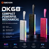 EWEADN 68 Keys Magnetic Keyboard/Mechanical Keyboard/Rechargeable DK68 Gaming Keyboard Blue Switch