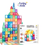 MiDeer Colourful Magnetic Tiles 100pcs Magnetic Building Tiles