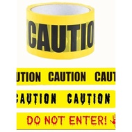 Halloween yellow caution warning tape do not enter decorative English cordon tape 25 meters⊿