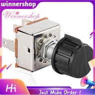 Universal 3-Speed AC Blower Switch 12V 25A, 4 Position Touch Control, IP65 Rating with Plastic Knob