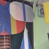 layangan tradisional koang doger siap terbang sampul pelastik - Hitam