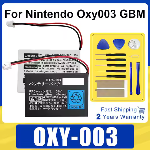 Brand-New OXY-003 460mAh Rechargeable Battery 3.8V Lithium Battery For Nintendo Oxy003 GBM Game Boy 