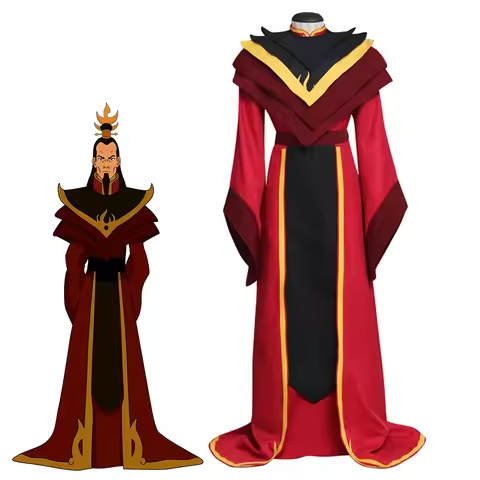 Fire Lord Ozai Cosplay The Last Airbender Costume For Adult Men Red King Uniform Suit Halloween Carn