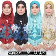 TUDUNG SARUNG ELLA BLOSSOM 1st BATCH M-XL (FREE BROOCH)