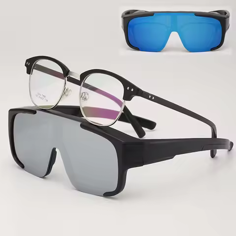 Cycling Sunglasses Windproof Wrap Around Fit Over Sunglasses Driving Riding Shades Lightweight Wrap