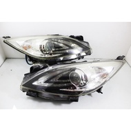 USED MAZDA3 MAZDA 3 BL AXELA HID Front Headlights Lamp Lampu Depan 1pair JAPAN HALFCUT SET ORIGINAL