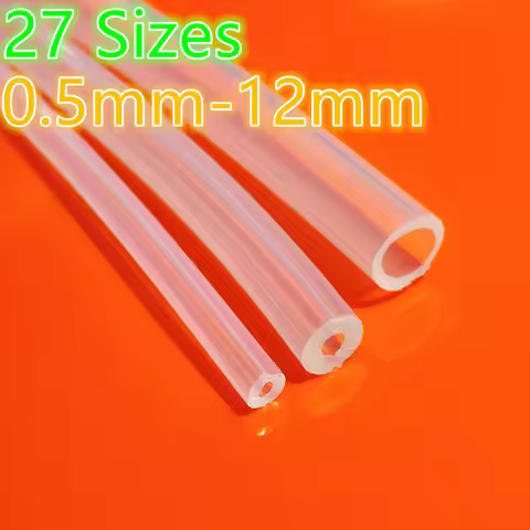 1m/3m/5m 27 sizes 0.5mm to 12mm Food Grade Transparent Silicone Tube Rubber Hose Water Gas Pipe Drop
