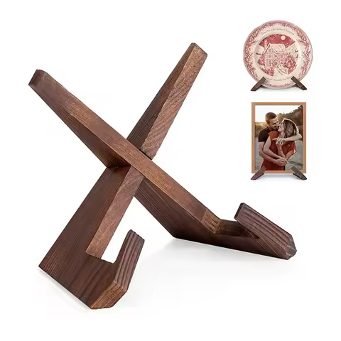 1PC Wooden Restaurant Home Menu Shelf Kitchen Menu Display Shelf Hanging Study Desktop Reading Woode