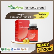 ♠GoHerb 3 Highs Phyto Pomegranate Vege Fish Oil Heart Supplement Three highs 三高素鱼油 红石榴籽油改善高胆固醇高血压高血糖
