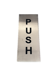 ป้ายติดประตู ป้ายPUSH/PULL ป้ายผลักดึง ป้ายสแตนเลส ขนาด 10x10 ซม.