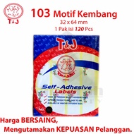 Label Stiker Tom & Jerry 103 - 121 Motif Kembang / Kertas Sticker TJ Undangan Dengan Gambar Bunga