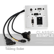 Tabletop socket  Audio,HDMI, B, Network,VGA Infoation outlet box /desktop socket /Multifunction Desktop Socket