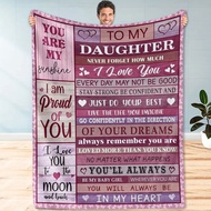 TEMU 1pc Inspirational Flannel Throw Blanket - Soft Warm Gift With Motivational Quotes, Hearts & For