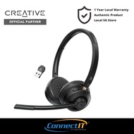 Creative Chat Wireless Headset Lightweight Bluetooth On-Ear With Noise-Cancelling Boom Mic ( 1 Year 