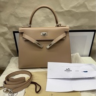 Hermes kelly28 菠萝扣 1f钻石灰 全套 t刻 闲置