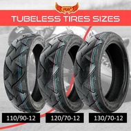 R8 TUBELESS TIRE 110/90-12, 120/70-12, 130/70-12 FOR YAMAHA MIO GRAVIS (9861)