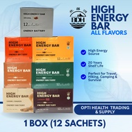 BDH High Energy Bar 1 Box - Survival Food Emergency Ration Ready-to-Eat High Energy Bar 7 Flavors