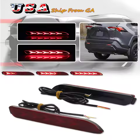 2X LED Rear Bumper Reflector tail Brake stop light for Toyota RAV4 Urban Cruiser Camry Lexus IS F NX