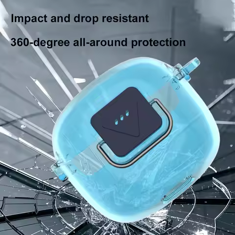 Transparent TPU Case with Hook for JBL Tune Flex 2 Wireless Earbuds Accessories Soft Protective Case