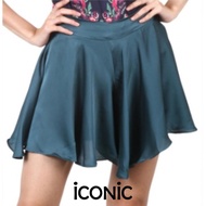 iCONiC GREEN Sneak Skirt SHORTS #5306 กระโปรงกางเกง สีเขียว  กางเกงผญ เกงเกงขาสั้น กางเกงกระโปรง กาง