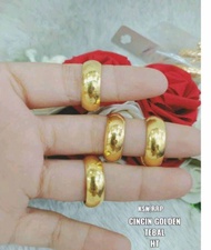 Cincin Belah Rotan 15-20 gr Golden, Replika Emas 24k, Cincin Polos, Cincin Nikah, Cincin Couple, Cincin Pria dan Cincin Wanita