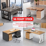 [SG Stock] Office PC Table With Drawers Desks 120cm/140cm/160cm