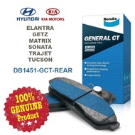 Original Bendix [DB1451GCT] Rear Brake Pad - Hyundai Elantra Matrix Sonata Trajet Tucson Rear Brake 