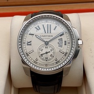 Cartier Cartier/Cartier Cartier Series W7100037Automatic Mechanical Men's Watch Behind Diamonds