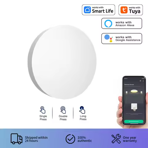 Tuya ZigBee Smart Button Scene Switch Wireless Remote One Key Controller Multi-scene Linkage Switch 