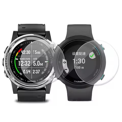 5Pcs HD Clear Tempered Glass For Garmin Descent Mk1 Smart Watch Anti-Scratch Protective Screen Prote