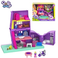 Polly Pocket pollyville pocket House mini little store box girls toys World doll house accessories T