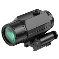 Feyachi M38 5X Red Dot Magnifier with Flip to Side Mount Rifle Scope, Focus Adjustment, Windage & El