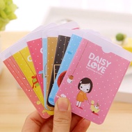 Cute Girl Double-Sided 2-Bit Card Holder Girl Card Holder Bus Card Holder Student Card Bank Card ID 