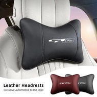 Car Leather Seat Headrest Neck Pillow Head Cushioning Accessories For KIA GT Line Sorento Niro EV9 S
