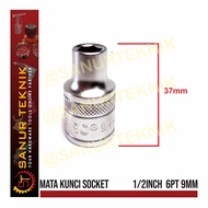 MATA Socket Wrench Bit Socket/ TEKIRO Socket/ 1/2" DR 6 PT 9 MM (9MM)