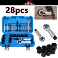 28pcs Damaged Nut Screw Remover Set Broken Nut Bolt Extractor Rust Nut Screw Removal Tools Kit Stuck