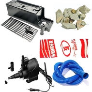 3 in 1 mini aquarium filter box package and 200g ziolite stone media