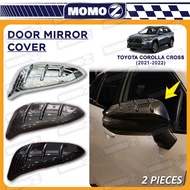 Car Toyota Corolla Cross 2021 - 2022 Hc Cargo Side Mirror Cover Piano Black Carbon Chrome Protector Guard Cover