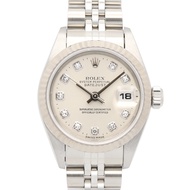 【二手】ROLEXDatejust 10鑽腕錶，U字頭序號，69174G，SIL/NP，K18WG（白K金），不銹鋼，Datejust 10鑽腕錶，U字頭序號，女士腕錶