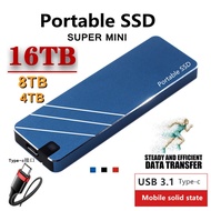 Original portable SSD 1TB 8TB 30T 60TB 128T USB 3.1Type-C external high-speed mobile solid-state dri
