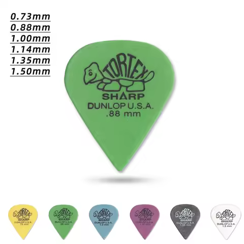 Dunlop Pick. 412R Tortex SHAPP non-slip and wear-resistant acoustic guitar picks. Thickness is 0.73/